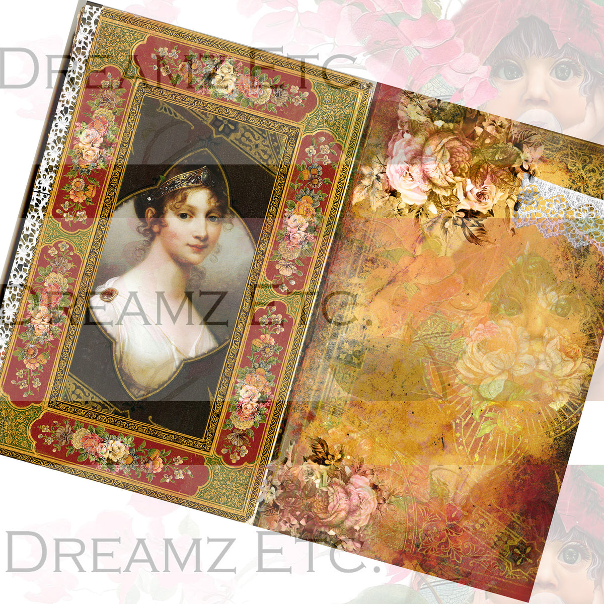 Medieval Romance Digital Collection - Entire Collection - 10 Papers/Designs, 5 Pocket Envelopes,Tags, and Ephemera Sheet
