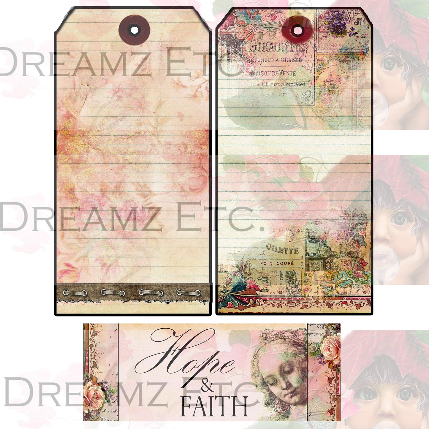 Medieval Romance Digital Collection - Entire Collection - 10 Papers/Designs, 5 Pocket Envelopes,Tags, and Ephemera Sheet