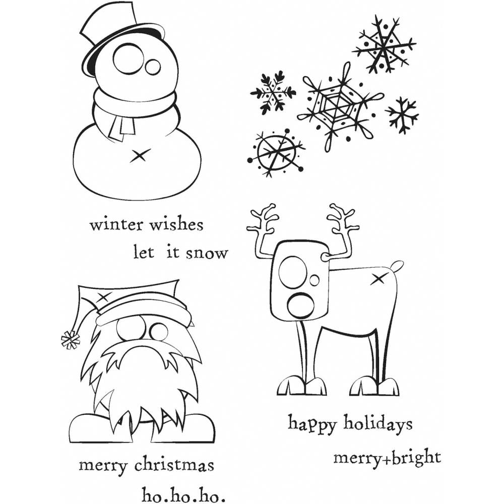 MERRY MISFITS - TIM HOLTZ - STAMP SET *