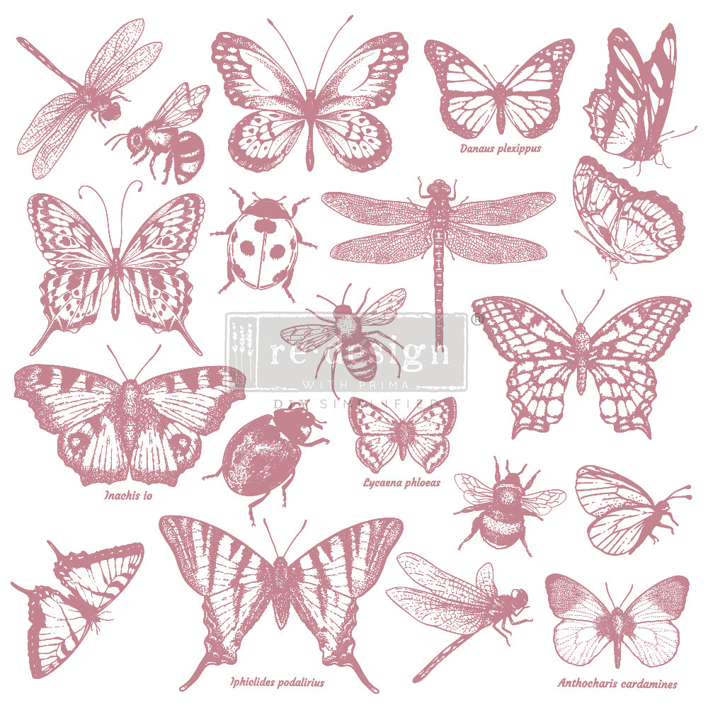 Re-Design Clearly Aligned Decor Stamps 12"X12" - Monarch Collection