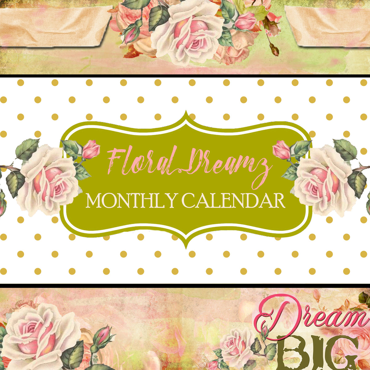 Floral Dreamz Planner Monthly Calendars