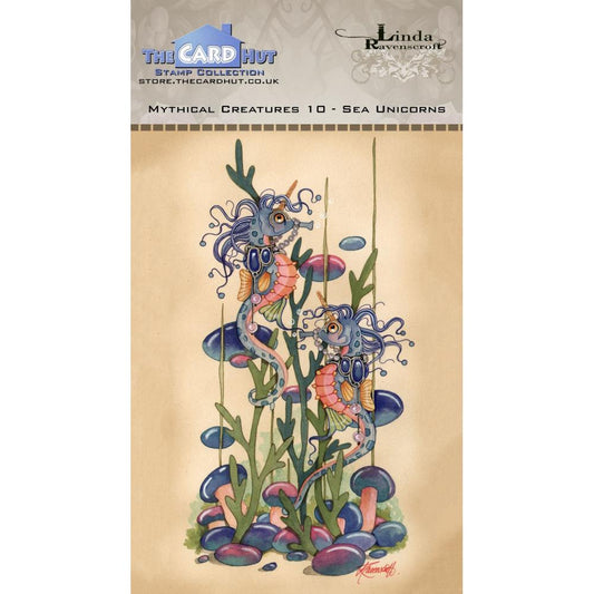 Mythical Creatures - Sea Unicorns - The Card Hut Clear Stamps 6"X4" By Linda Ravenscroft