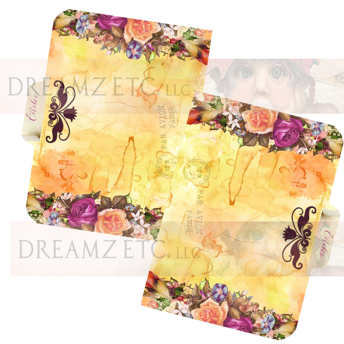 Floral Dreamz Planner/Journal - Tabbed Dividers - Printable