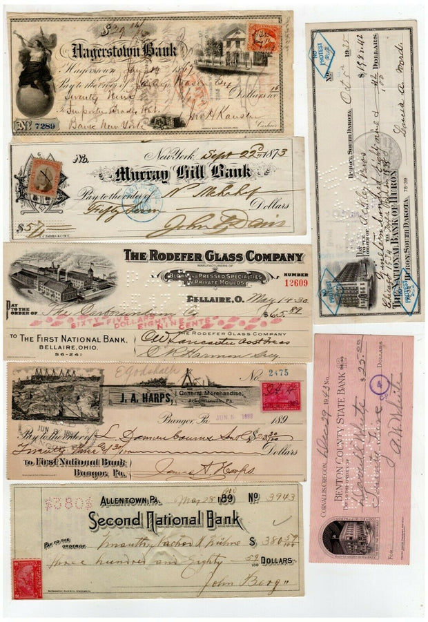 Vintage Check Recipts - FREEBIES