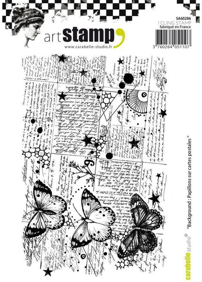 Carabelle Studio Cling Stamp - Papillons sur Cartes Postales - A6 *