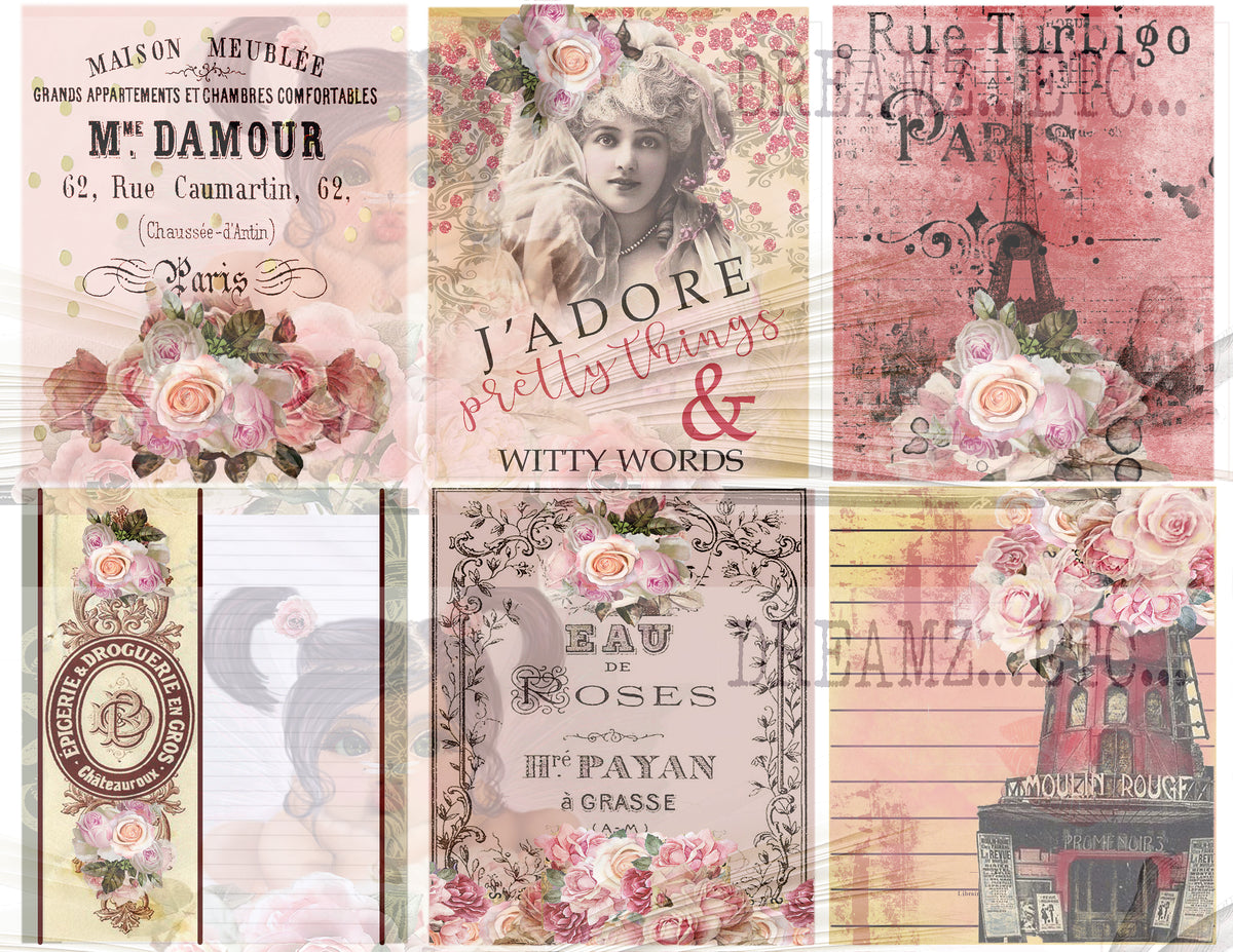 Parisian Charm - Digital Journal Kit - Bundle Pack
