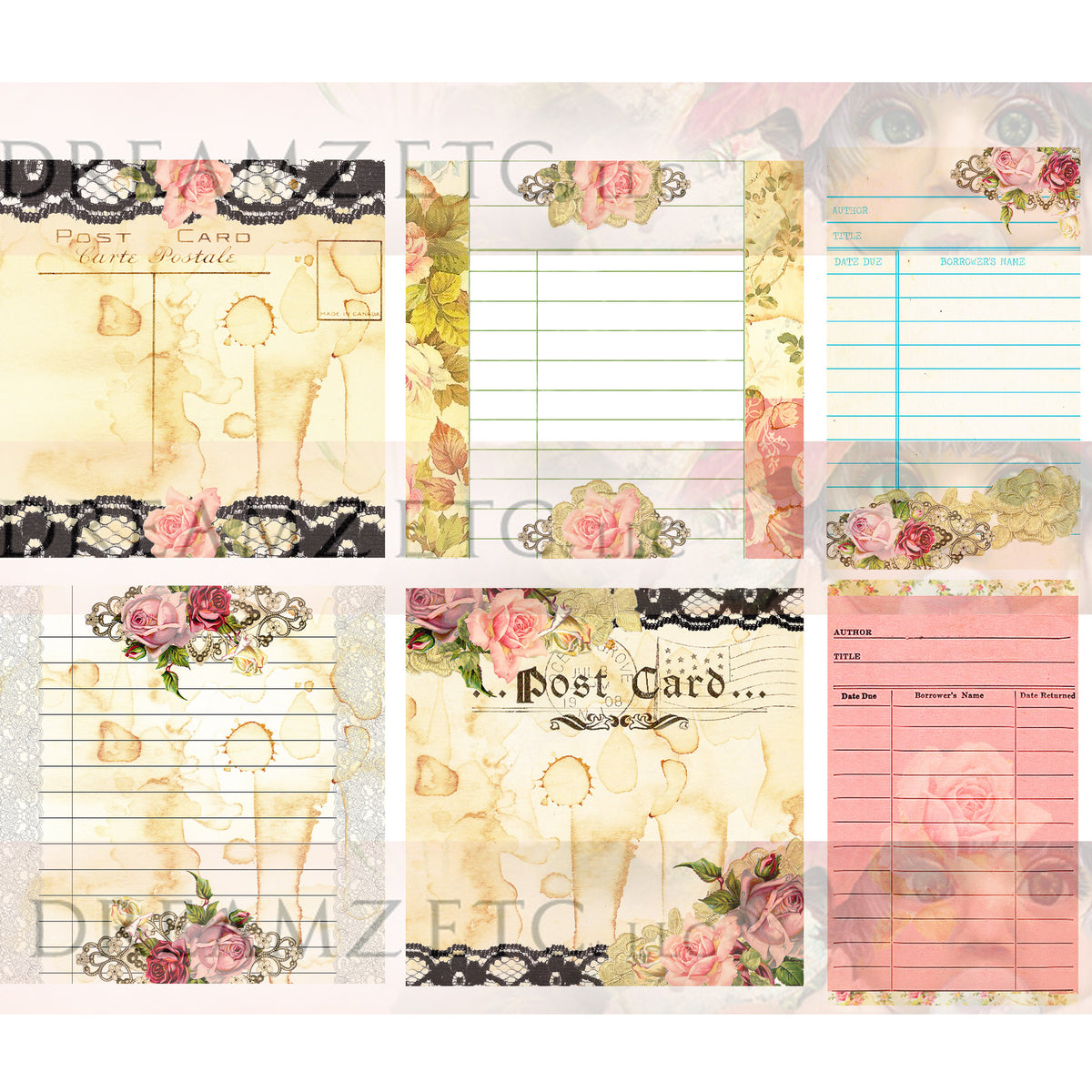 Simply Jane - Digital Paper Ephemera Collection