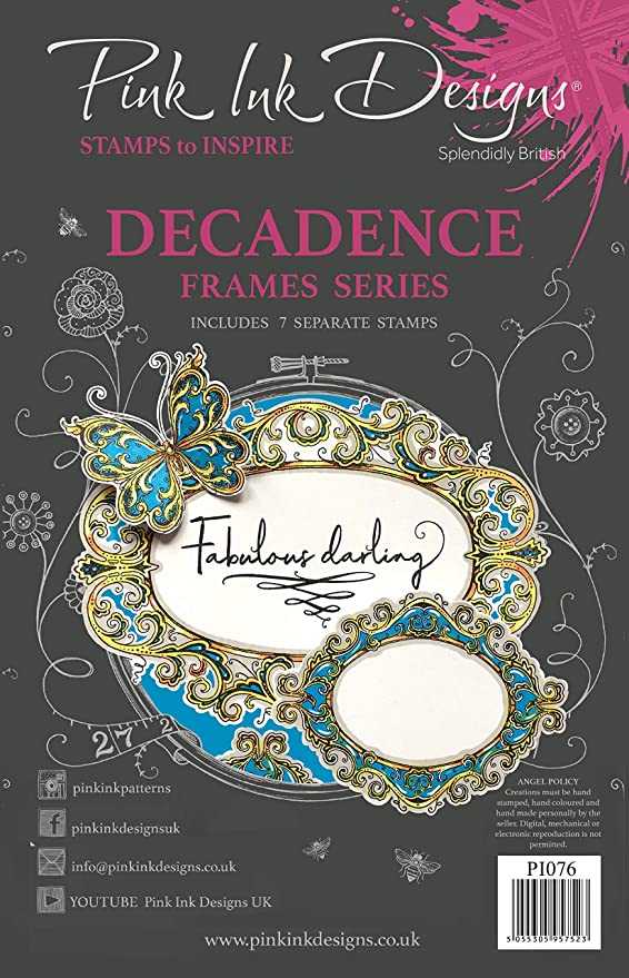 Pink Ink Designs A5 Clear Stamp Set - Decadence
