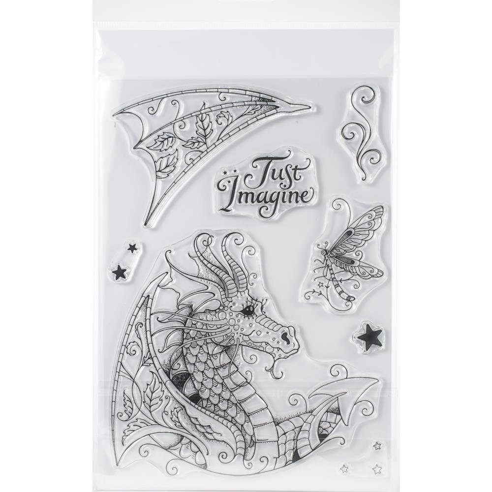 Pink Ink Designs - Dragon - A5 Stamp