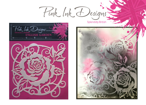 Pink Ink Designs - English Garden Stencil - 8x8