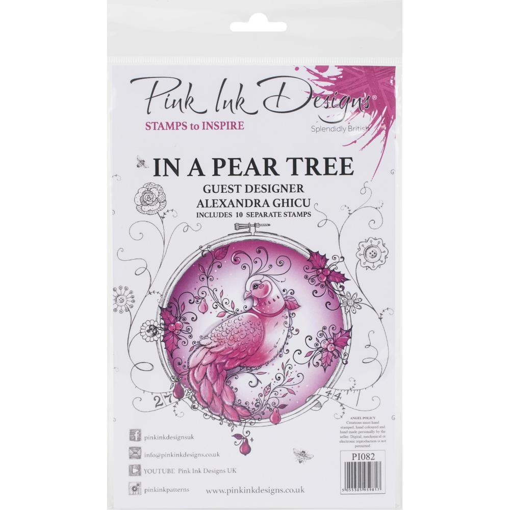Pink Ink Designs A5 Clear Stamp Set - Pear Tree