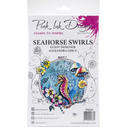 Pink Ink Designs - Seahorse Swirls - A5 Stamp