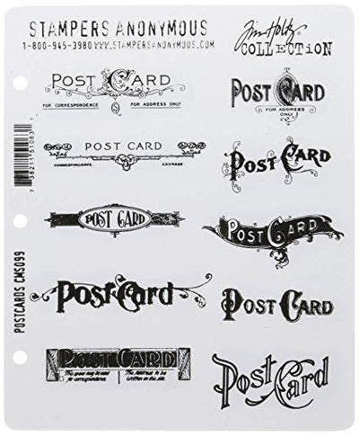 STAMPERS ANONYMOUS - Tim Holtz Cling Stamps - Post Cards