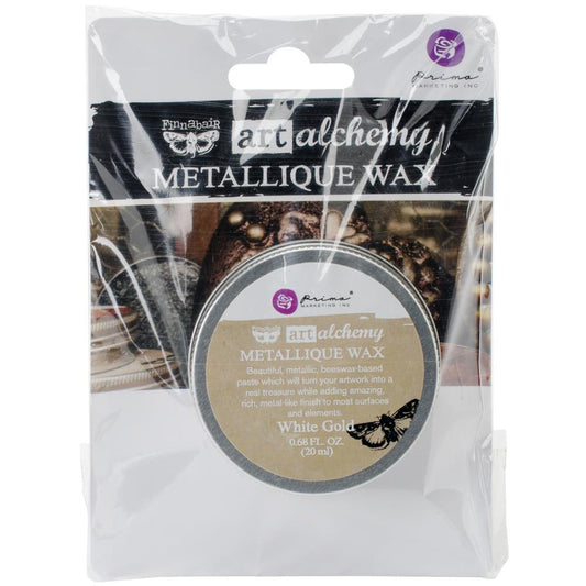 Finnabair Art Alchemy Metallique Wax - White Gold
