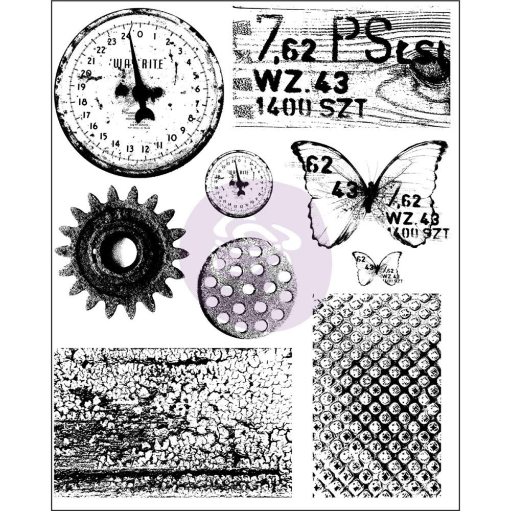 Prima Marketing - Finnabair - Cling Rubber Stamp Set - Rust & Dust