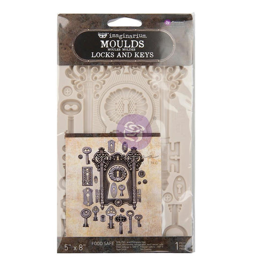 Prima - Finnabair Decor Moulds 5" x 8" - Locks & Keys