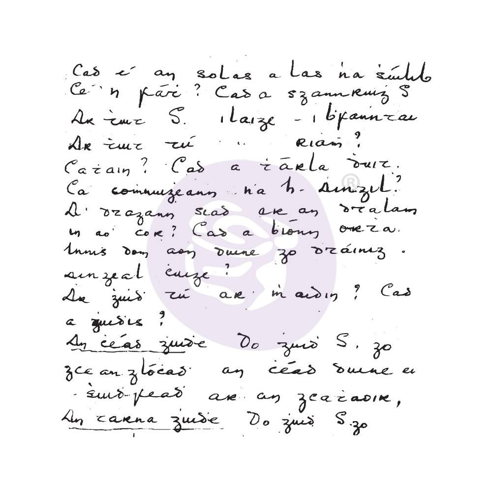 Prima Cling Mount Stamp - Secret Note