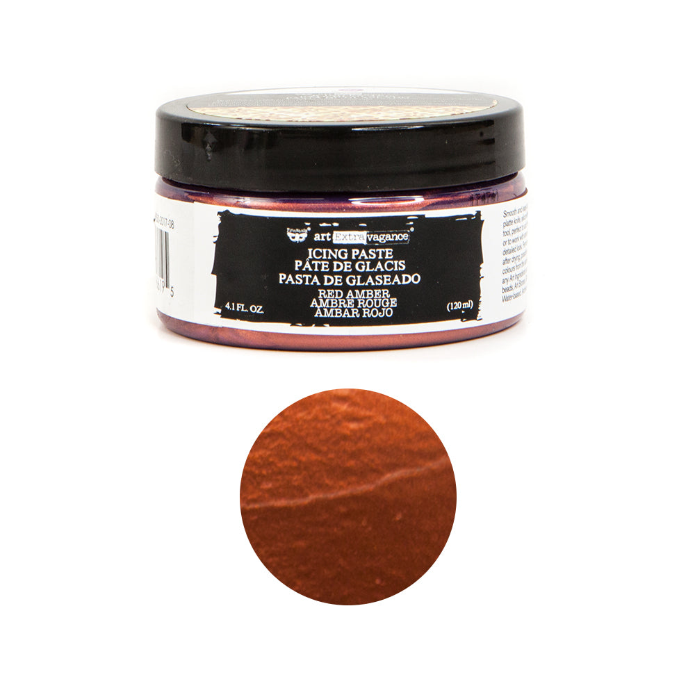 Finnabair Art Extravagance Icing Paste - RED AMBER