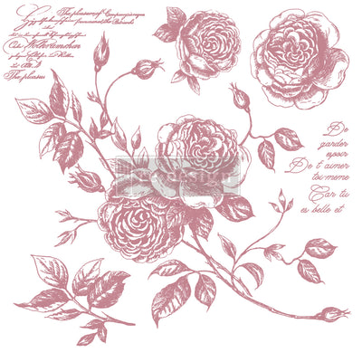 Re-Design Clearly Aligned Decor Stamps - Romance Roses
