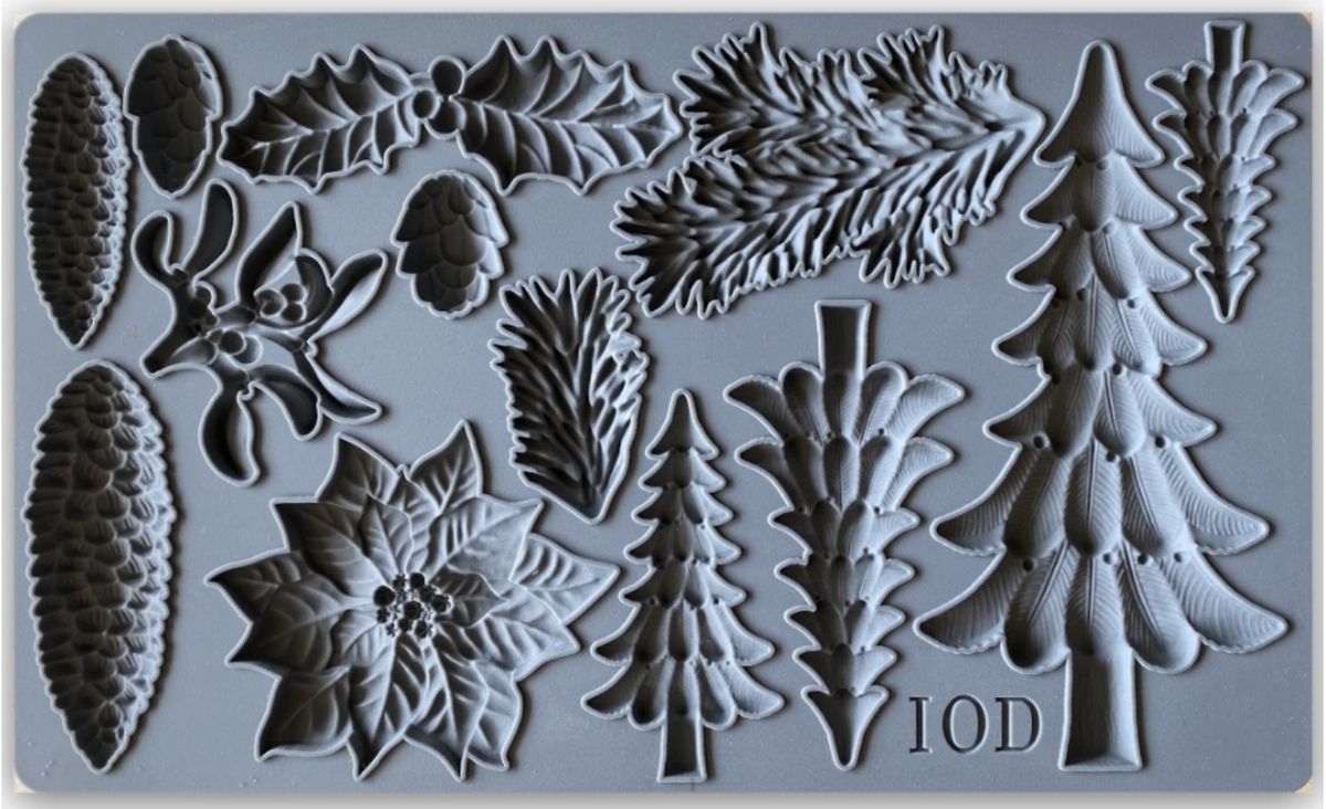 Décor Mould by IOD - Iron Orchid Designs - Boughs of Holly