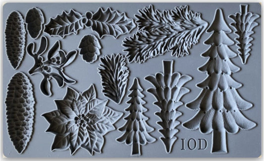Décor Mould by IOD - Iron Orchid Designs - Boughs of Holly
