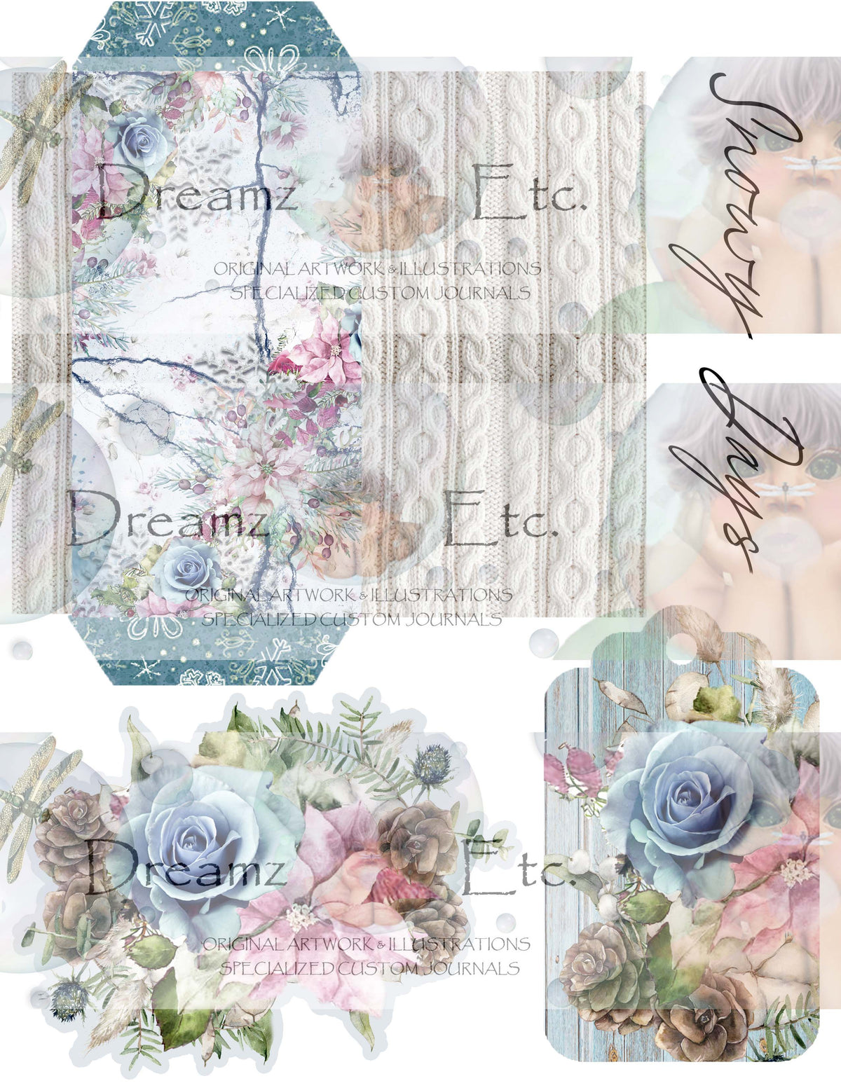 RUSTIC WINTER - Digital Journal Kit - Bundle Pack
