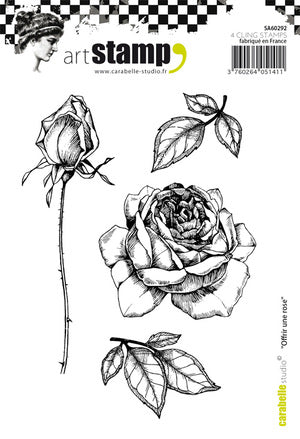 Carabelle Studio - "Cling Stamp A6 : Offrir Une Rose