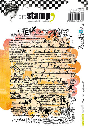 Carabelle Studio - "Cling Stamp A6 : Texture in My Journal by Zorrotte"