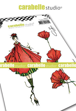 Carabelle Studio - "Cling Stamp A6 : "La fée Coquelicot" by Soizic