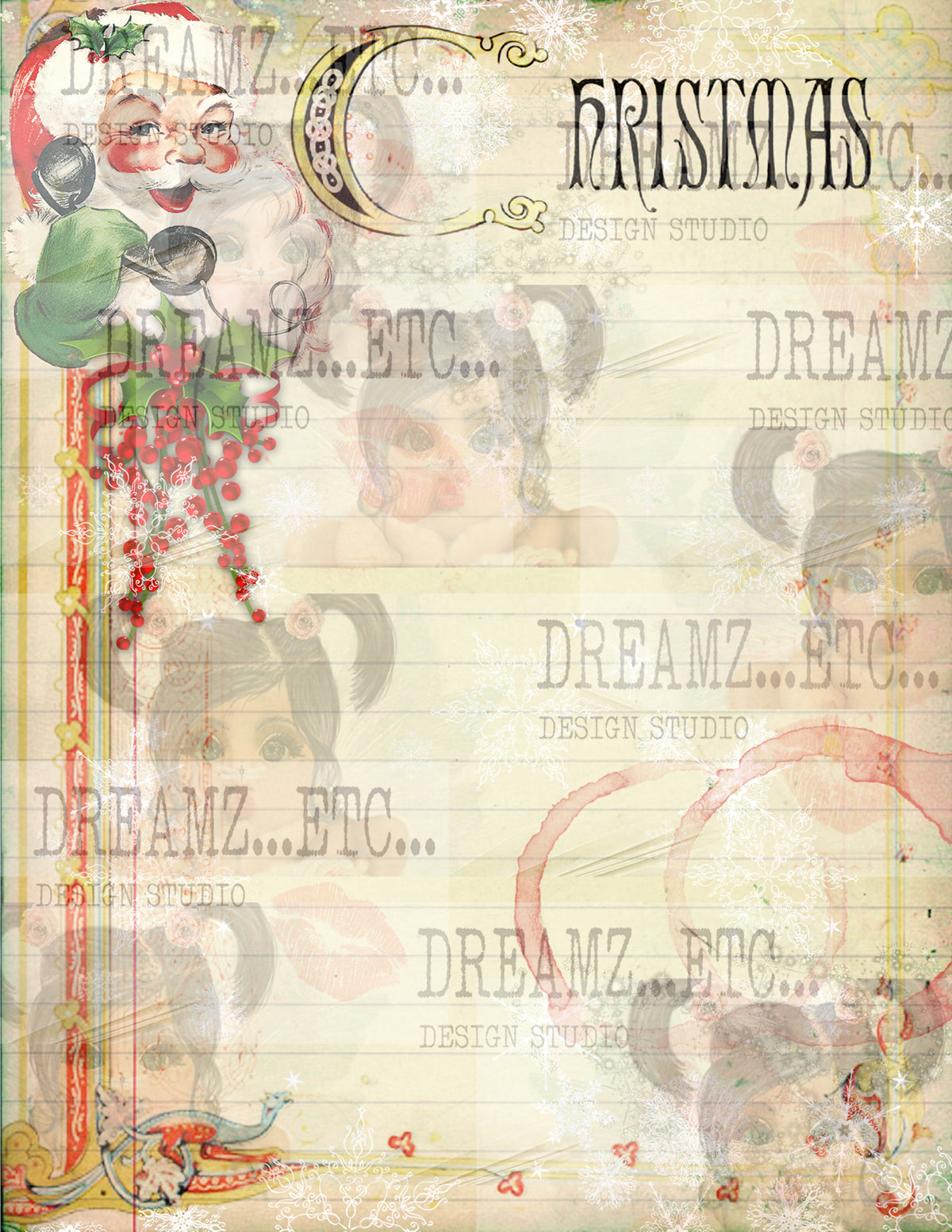 Santa's Baby - REVISED - Digital Paper Pack