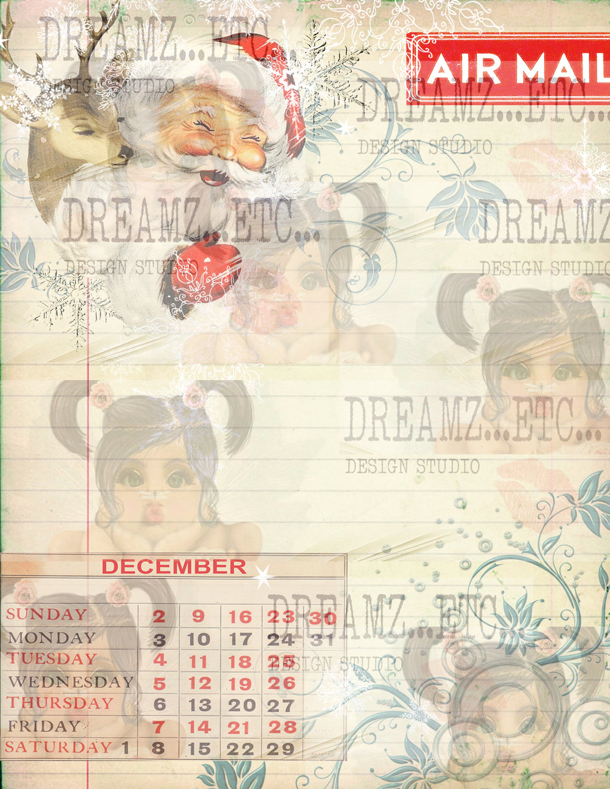 Santa's Baby - REVISED - Digital Paper Pack