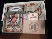 Hand-Stitched Canvas & Embroidery - Vintage Sherlock Travel Theme Book/Journal - HUGE!