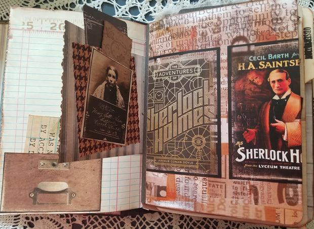Sherlock Holmes Theme - Journal Etc.- Altered Book