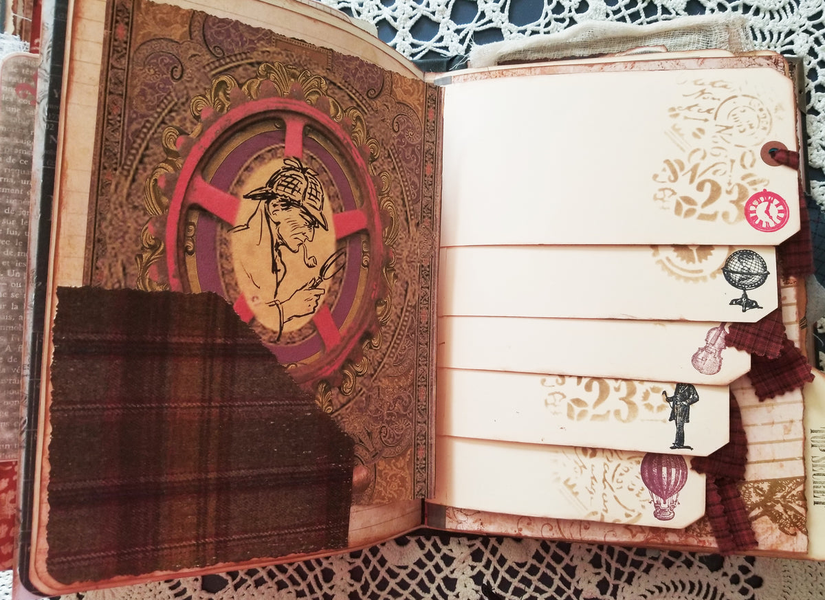Sherlock Holmes Theme - Journal Etc.- Altered Book