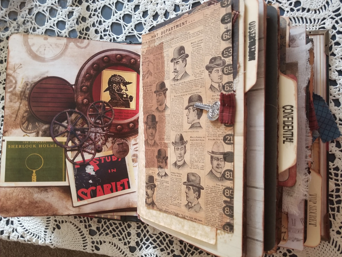 Sherlock Holmes Theme - Journal Etc.- Altered Book