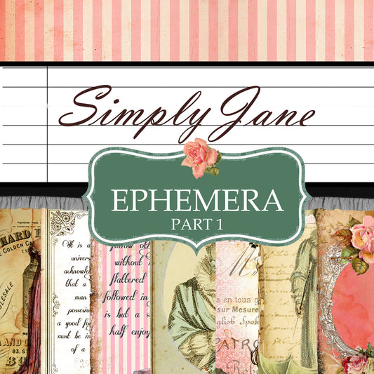 Simply Jane - Digital Paper Ephemera Collection - PART 1