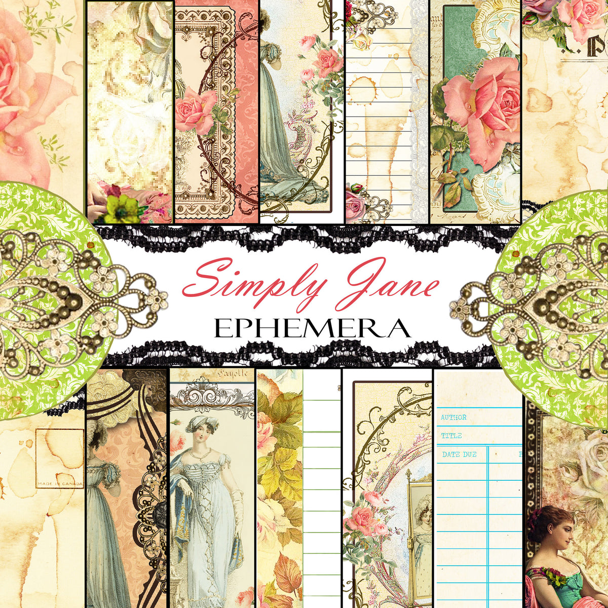 Simply Jane - Digital Paper Ephemera Collection