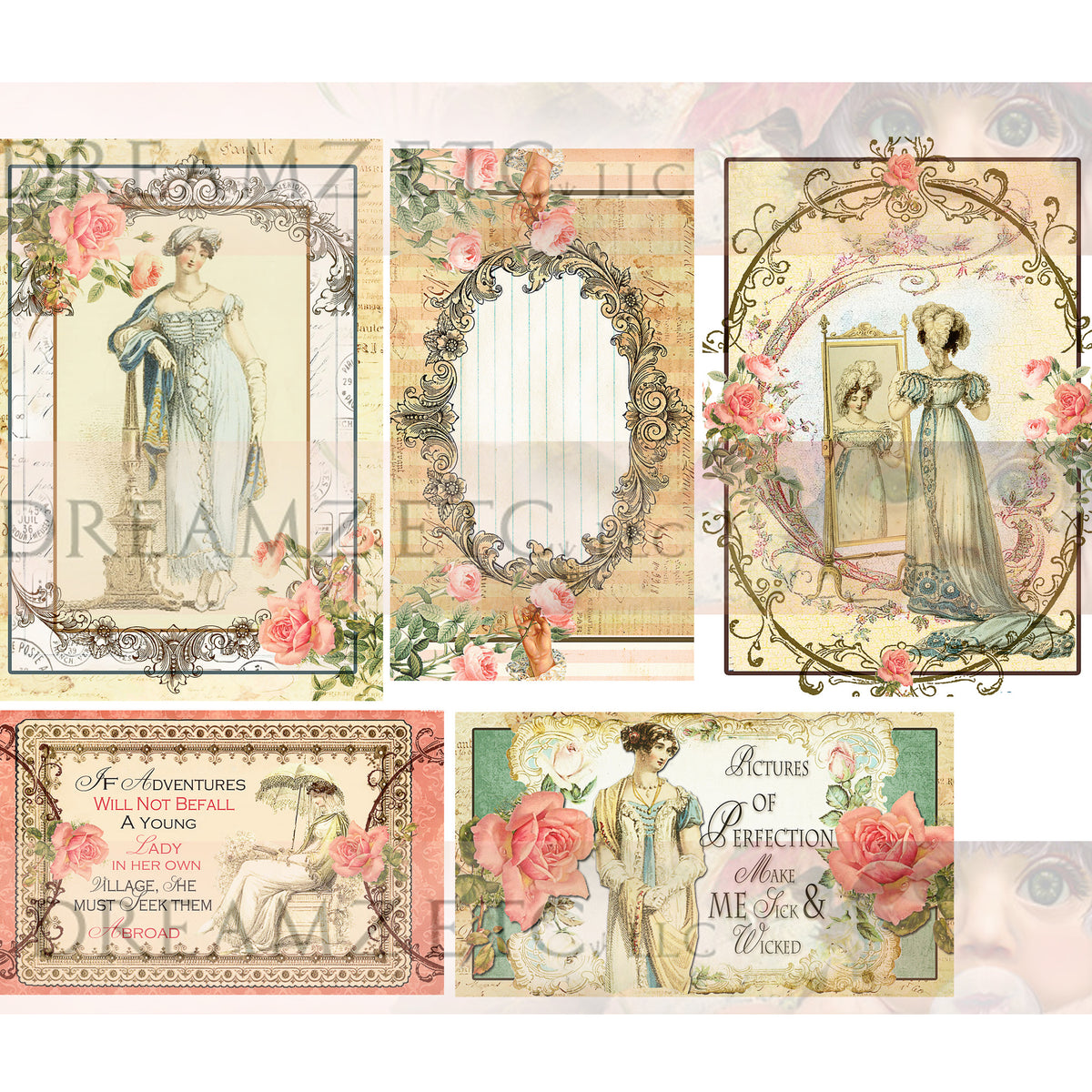 Simply Jane - Digital Paper Ephemera Collection