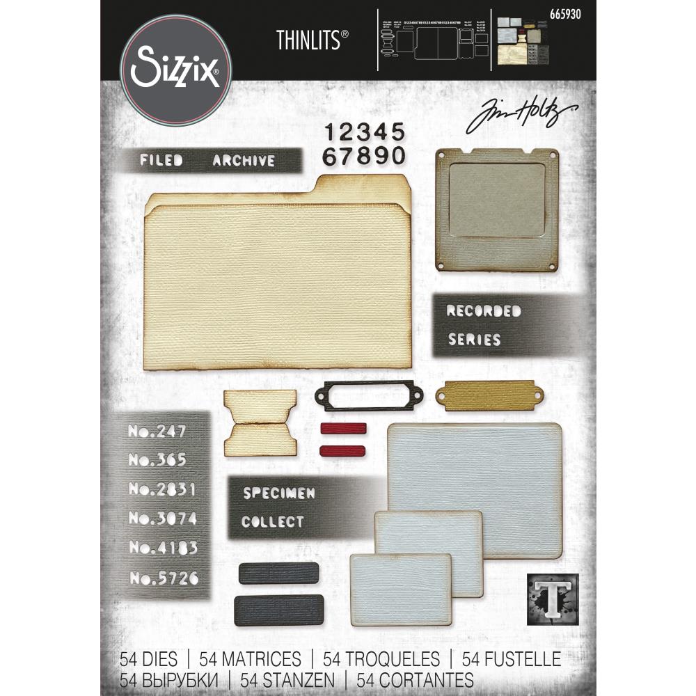 Sizzix Thinlits Dies By Tim Holtz 54/Pkg - Speciman