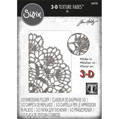 NEW! Sizzix 3D Texture Fades Embossing Folder By Tim Holtz - Doily - PRE-ORDER