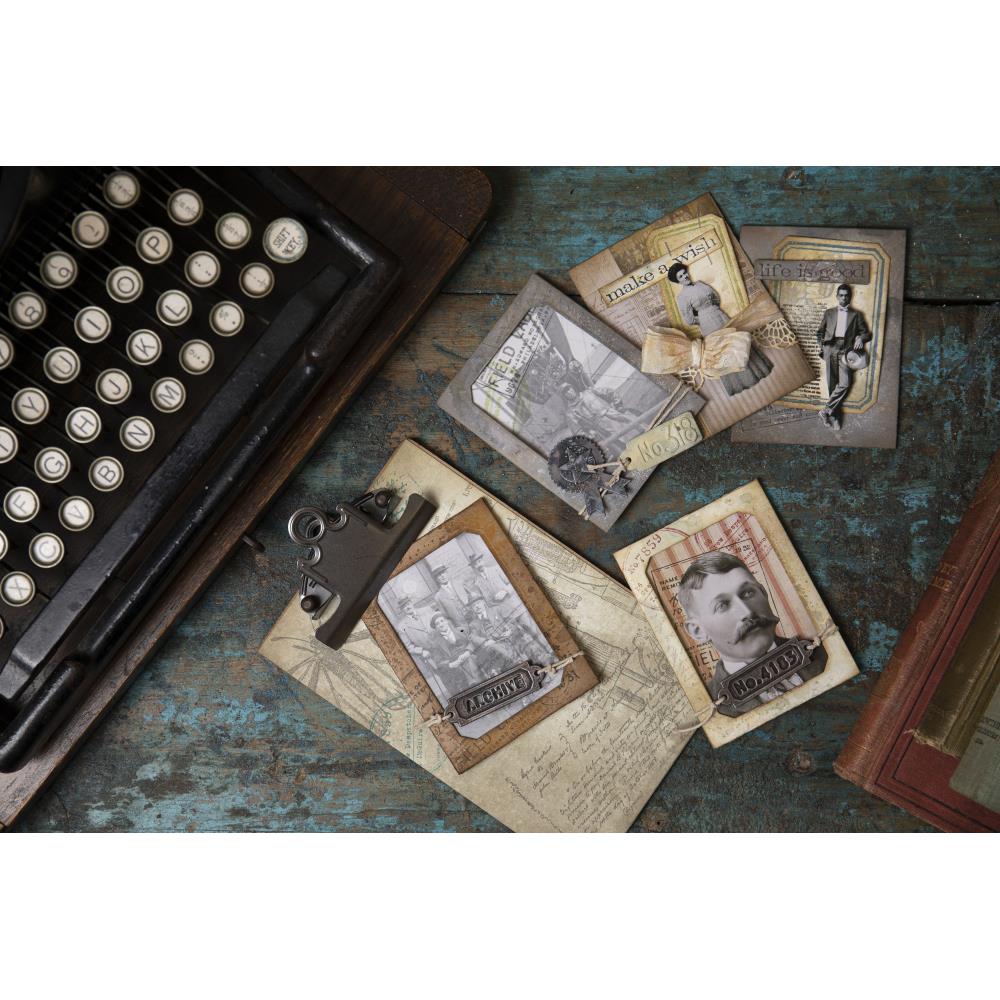 Sizzix Thinlits Dies By Tim Holtz 54/Pkg - Vintage Labels