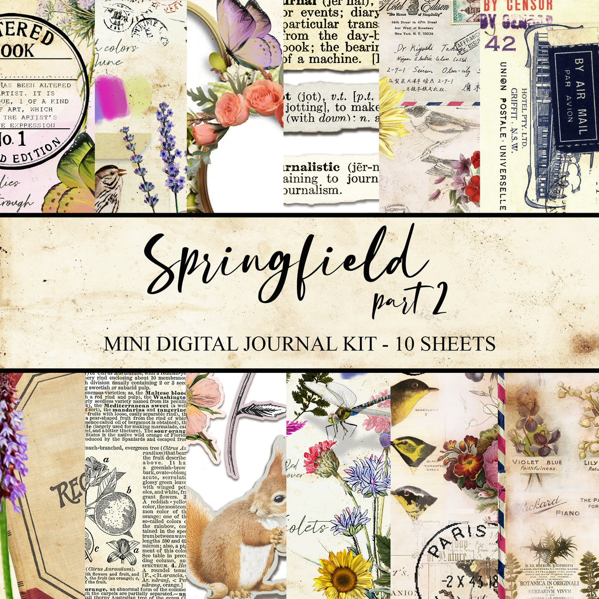 Springfield - PART2 - Journal Paper Pack - Digital - 10 SHEETS