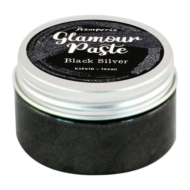 Stamperia Glamour Paste - Black Silver
