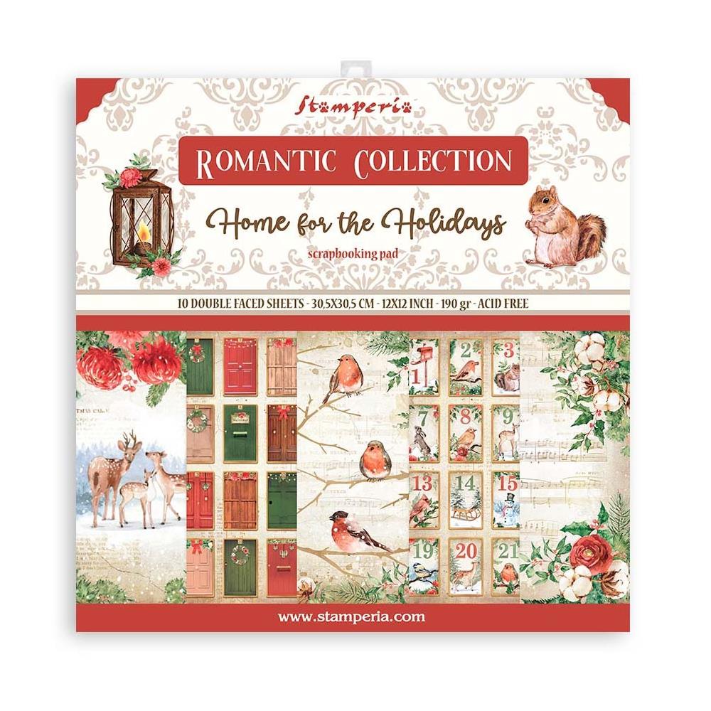 Stamperia Double-Sided Paper Pad 12"X12" 10/Pkg - Home for the Holidays