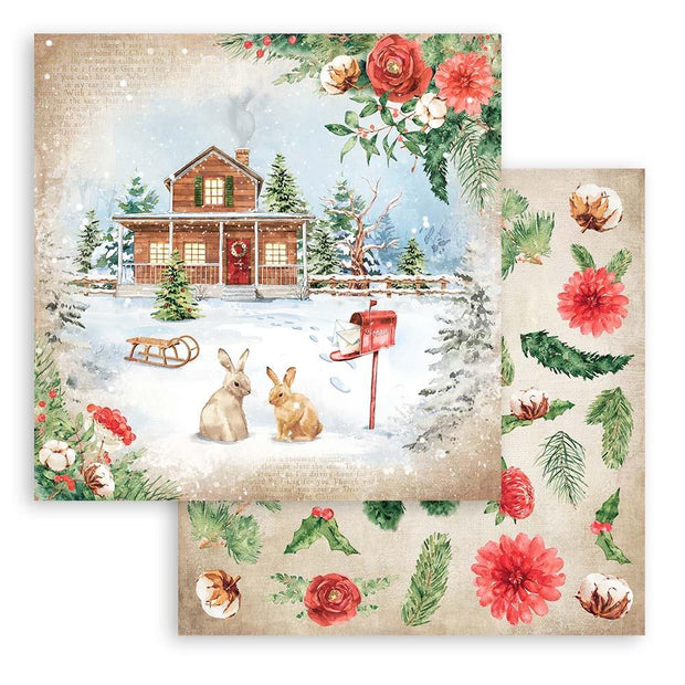 Stamperia Double-Sided Paper Pad 6"X6" 10/Pkg - Home for the Holidays