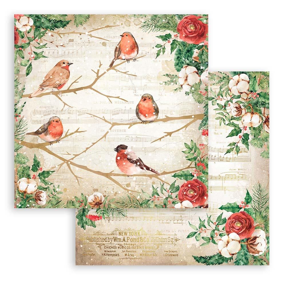 Stamperia Double-Sided Paper Pad 6"X6" 10/Pkg - Home for the Holidays