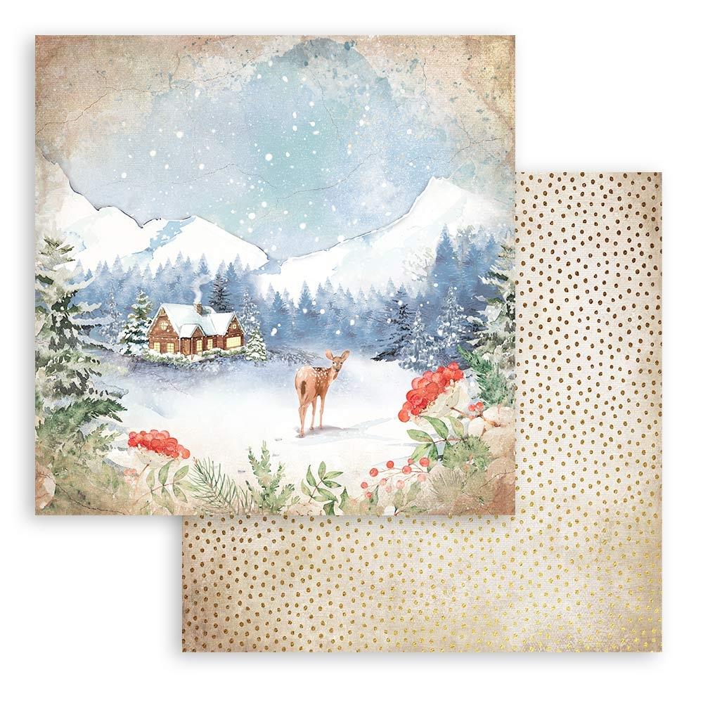Stamperia Double-Sided Paper Pad 6"X6" 10/Pkg - Home for the Holidays