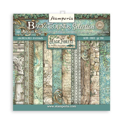 Stamperia Magic Forest Backgrounds 12x12 Paper Pad