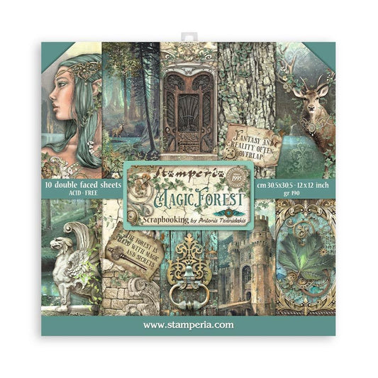 Stamperia Magic Forest 12x12 Paper Pad