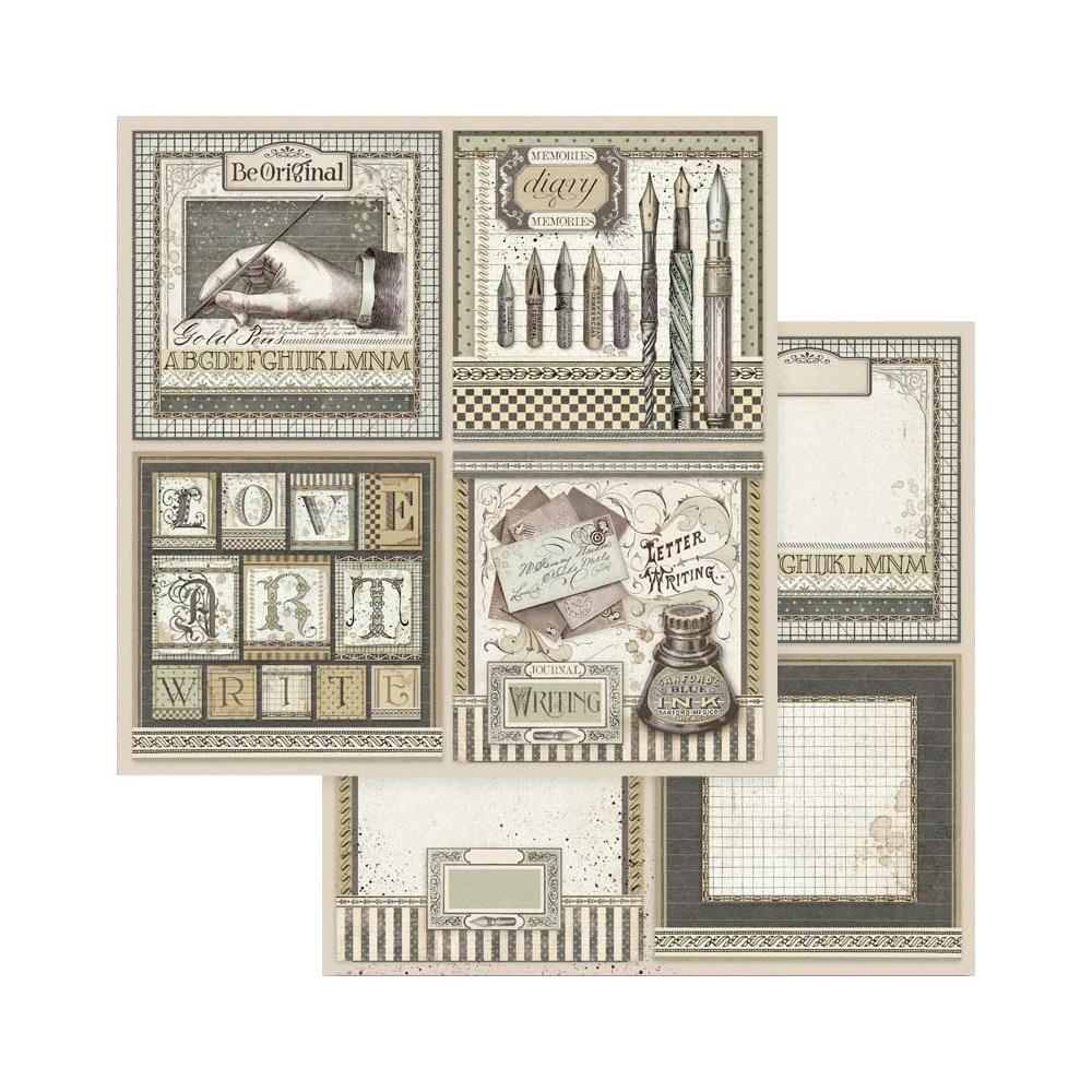 Stamperia 8 X 8 Paper Pack - Calligraphy